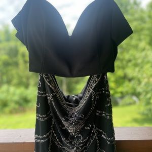 Black two piece homecoming dress